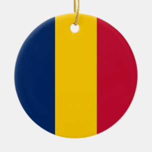 Décoration En Céramique Drapeau du Tchad