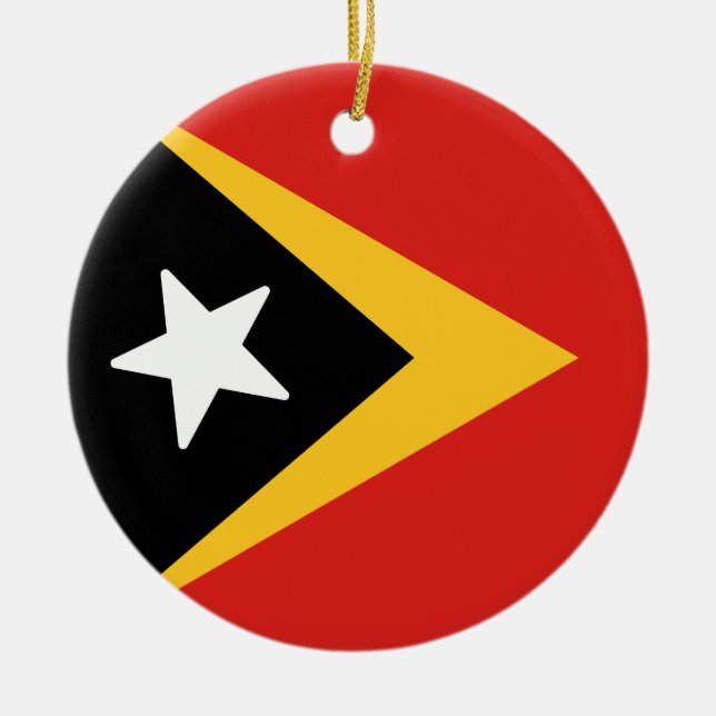 Décoration En Céramique Drapeau du Timor-Leste (Devant)