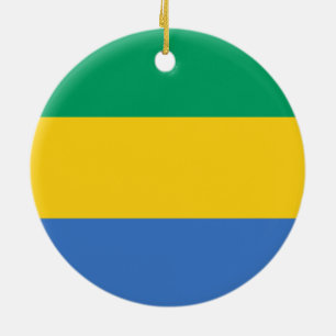 Décoration En Céramique Drapeau gabonais (Gabon)