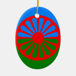 Décoration En Céramique Drapeau gitan bohémien officiel