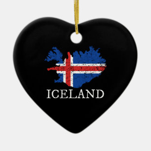 Décoration En Céramique Drapeau Islande