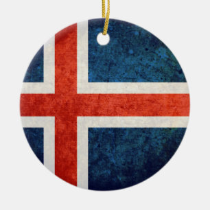 Décoration En Céramique Drapeau Islande