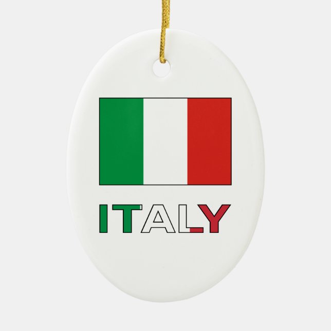 Décoration En Céramique Drapeau italien (Devant)