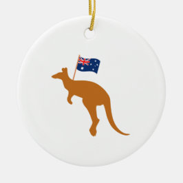 Décoration En Céramique drapeau kangourou australien