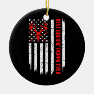 Décoration En Céramique Drapeau Mens USA Meilleur Buckin Poppa Jamais Chas