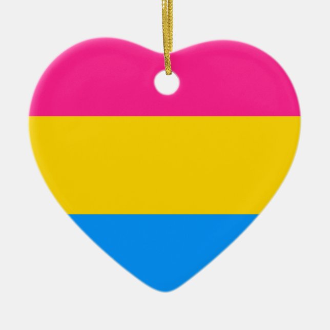 Décoration En Céramique Drapeau Pansexual de fierté (Devant)