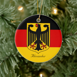 Décoration En Céramique Drapeau personnalisé d'Allemagne avec armoiries