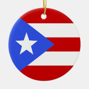 Décoration En Céramique Drapeau Porto Rico