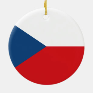 Décoration En Céramique Drapeau tchèque