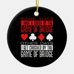 Décoration En Céramique Drôle Joueur de pont écrasé par le jeu
