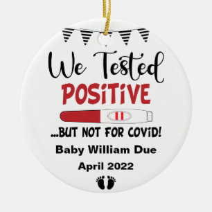 Décoration En Céramique Drôle Testé Grossesse Positive bébé s'attendan