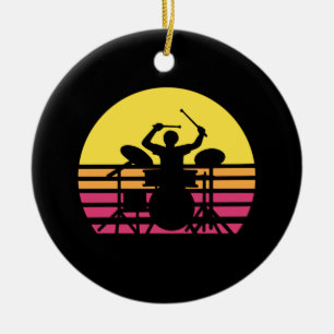 Décoration En Céramique Drummer Drummer Drumming