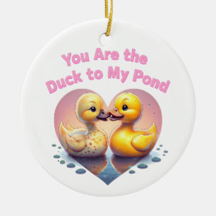 Décoration En Céramique Duck Couple Love - 'Vous êtes le canard à mon étan