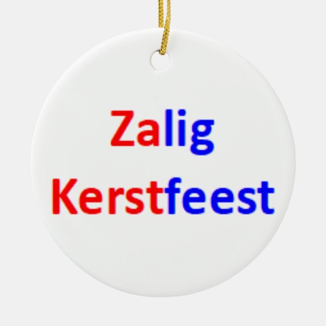Décoration En Céramique dutch zalig kerstfeest Ornament (Devant)