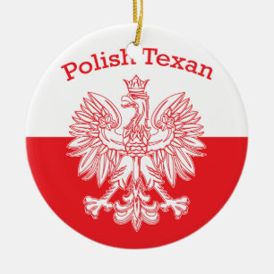 Décoration En Céramique Eagle blanc texan polonais