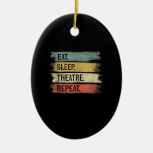 Décoration En Céramique Eat Sleep Theatre Repeat Theater Tech Toxits