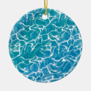 Décoration En Céramique Eau bleue*