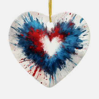 Décoration En Céramique Éclatement de coeur radiant