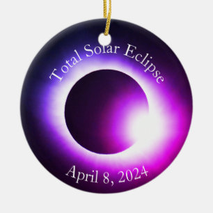 Décoration En Céramique éclipse solaire 2024, 8 avril