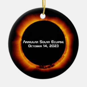 Décoration En Céramique Éclipse solaire annuelle 2023