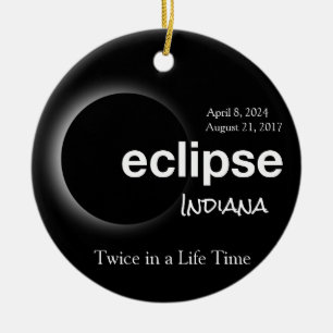 Décoration En Céramique Éclipse solaire totale 2017 2024 - Indiana