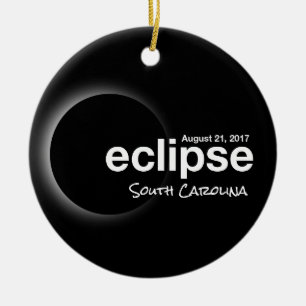 Décoration En Céramique Éclipse solaire totale 2017 - Caroline du Sud
