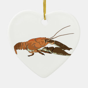 Décoration En Céramique Écrevisses/Crawdad réalistes