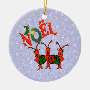 Décoration En Céramique Écrevisses de Caroling avec l'ornement d'alligato