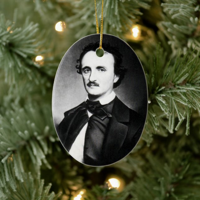 Décoration En Céramique Edgar Allan Poe Portrait | (Arbre)