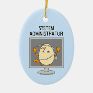 Décoration En Céramique Egghead de l'administrateur système