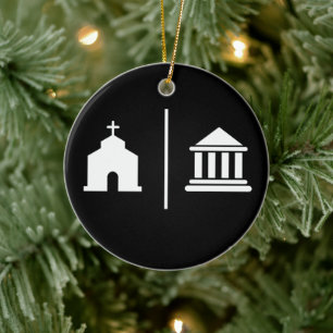 Décoration En Céramique Église et État séparés