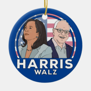 Décoration En Céramique Élection de Harris Walz