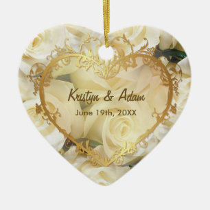 Décoration En Céramique Élégance Rose blanche - Personnaliser
