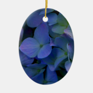 Décoration En Céramique Élégant bleu pourpre bleu pourpre floral
