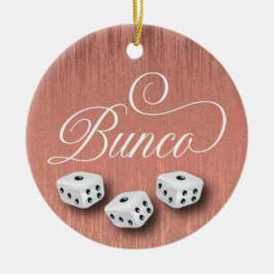 Décoration En Céramique Élégante Girly Sparkle Dice Bunco