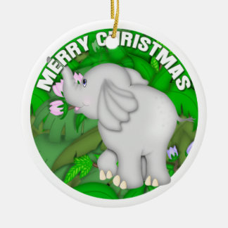 Décoration En Céramique Éléphant de Joyeux Noël