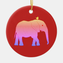 Éléphants ronds d'ornement de Noël