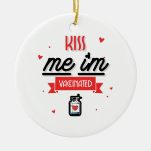 Décoration En Céramique Embrasse-moi Je suis vacciné