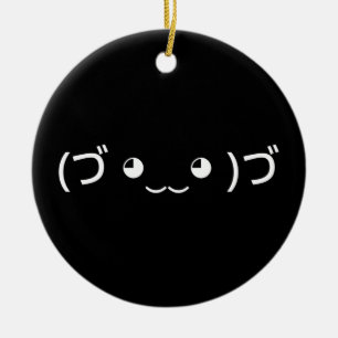 Décoration En Céramique Emoticon (づ ◕ ‿ ‿ ◕) づ Kaomoji Japonais