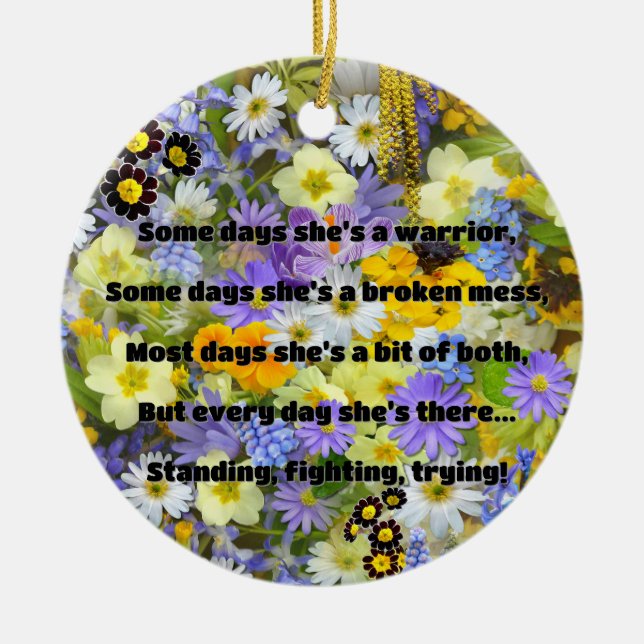 Décoration En Céramique Empath Strength Positive Citation Encouragement (Devant)