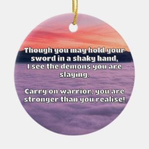 Décoration En Céramique Empath Warrior Citation positive Encouragement