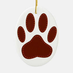 Décoration En Céramique Empreinte de patte de chien à pattes