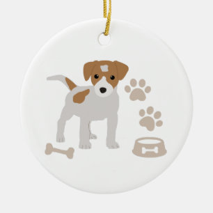 Décoration En Céramique Empreinte de patte de chiot de chien mignon Motif