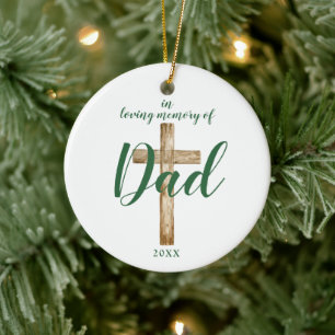 Décoration En Céramique En mémoire d'amour de papa Chrétien personnalisé