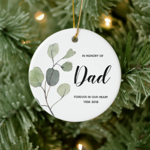 Décoration En Céramique En mémoire de papa de la verdure Ornament Cadeaux