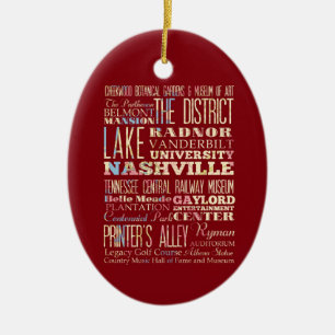Décoration En Céramique Endroits célèbres de Nashville, Tennessee
