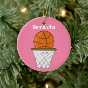 Décoration En Céramique Enfants Personnalisé Fille Basketball Keepsaké ros