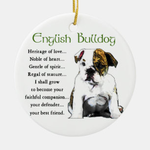 Décoration En Céramique English Bulldog Heritage of Love