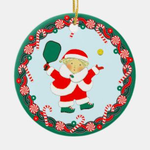 Décoration En Céramique Ensemble de Noël de Pickleball