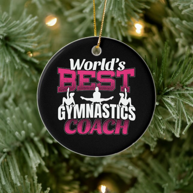 Décoration En Céramique Entraîneur mondial de gymnastique féminine (Arbre)